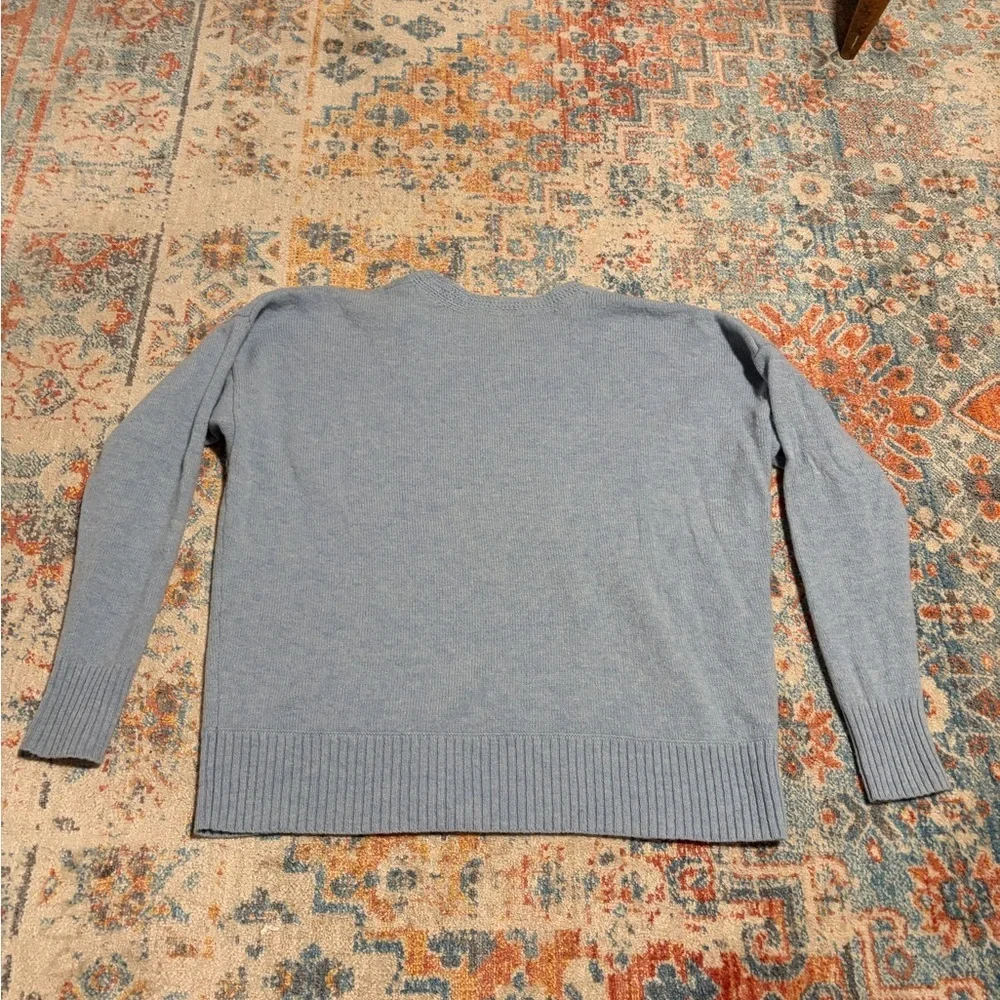 J.Crew wool baby blue crewneck sweater